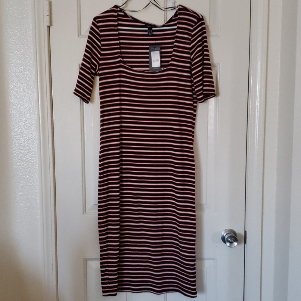 New Look Curve Stripe Bodycon Dress